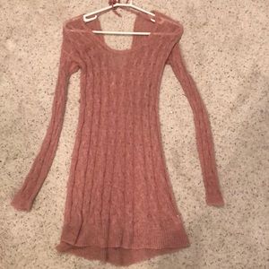 NWOT pink sweater dress.
